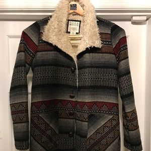 Billabong Sherpa-lined Jacket Faux Fur MEDIUM